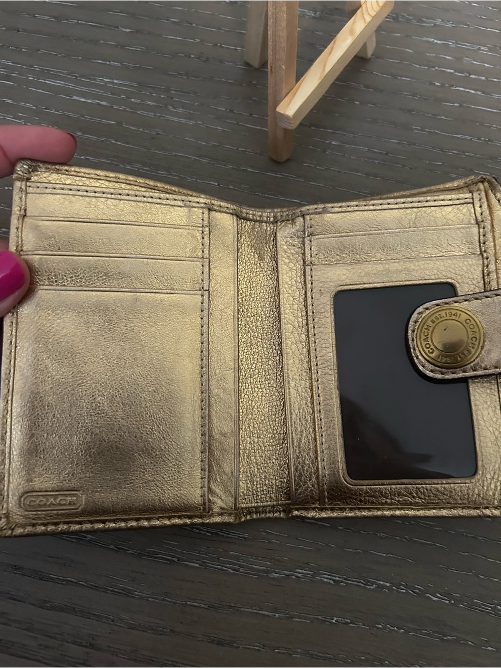 COACH Ergo Signature Wallet with signature 'C' canvas panels - Picture 9 of 13
